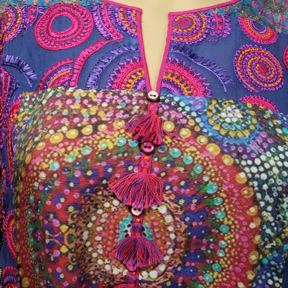 Almirah Junaid Jamshed Pakistani Viscose Chiffon Ready-Made Shalwar Kameez Suit - Picture 8 of 16